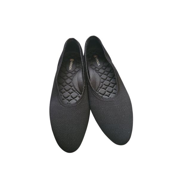 Viviaa 43 Pointed-Toe Ballet Flats Aria 5° black washable shoes sz 11 $129 - Picture 9 of 14